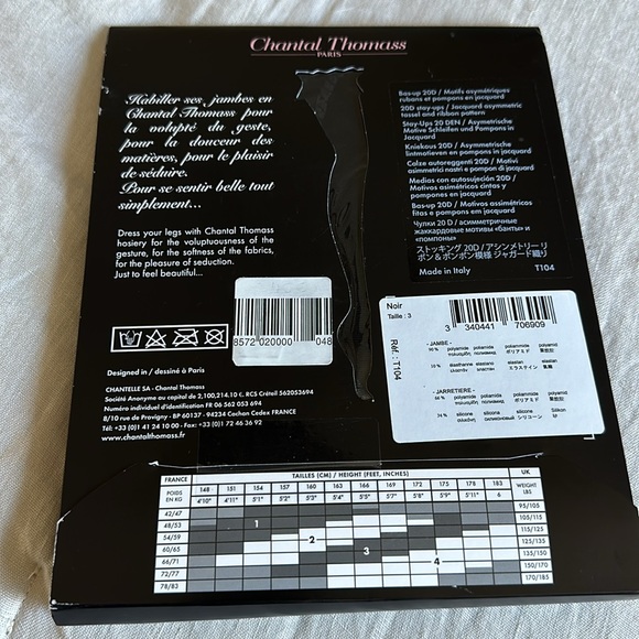 Chantal Thomass Hosiery, black size 3 - Picture 2 of 4